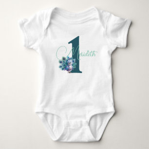 Peacock 1st Birthday Bodysuit