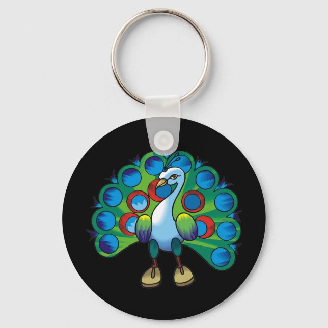 Peacock 2 keychain (Front)