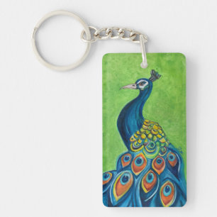 Peacock Acrylic Keychain 