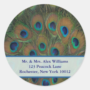 Peacock Address or Save the Date Label
