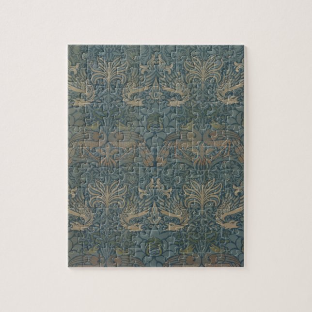 Peacock and Dragon by William Morris Jigsaw Puzzle (Vertical)