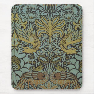 Peacock and Dragon (by William Morris) Mouse Pad