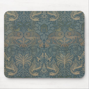 Peacock and Dragon by William Morris Mouse Pad