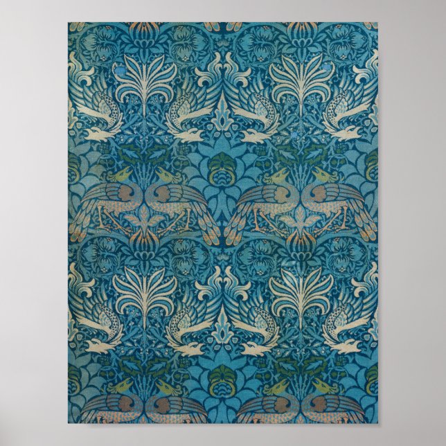 Peacock and Dragon by William Morris Poster (Front)