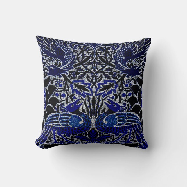 Peacock And Dragon Cushions (Front)