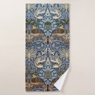 Peacock and Dragon, William Morris Bath Towel