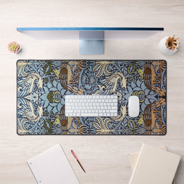 Peacock and Dragon, William Morris Desk Mat (Office 1)