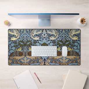 Peacock and Dragon, William Morris Desk Mat