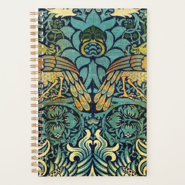 Peacock And Dragon William Morris Planner (Front)