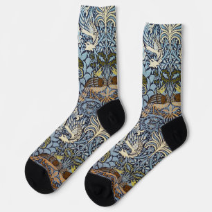 Peacock and Dragon, William Morris Socks
