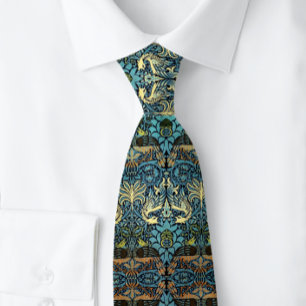 Peacock and Dragon William * Morris Tie