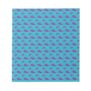 Peacock and Magenta Paisley Pattern Notepad