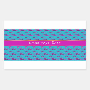 Peacock and Magenta Paisley Pattern Sticker