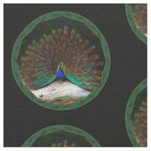 Peacock and Peacock Butterfly Fabric