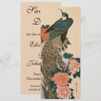 Peacock and Peonies by Hiroshige Wedding Save The Date