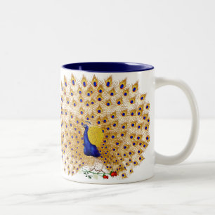 Peacock and Roses Mugs
