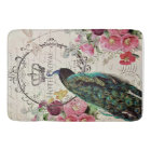 Peacock and spring flowers