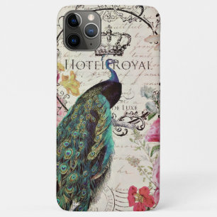 Peacock and spring flowers iPhone 11 pro max case