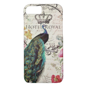 Peacock and spring flowers iPhone 8/7 case