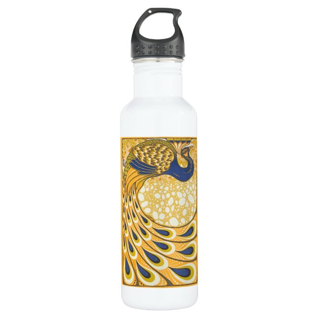 Peacock Antique Vintage Colourful 710 Ml Water Bottle (Front)