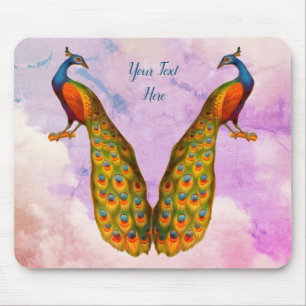 Peacock Art Animal Personalized Mouse Pad