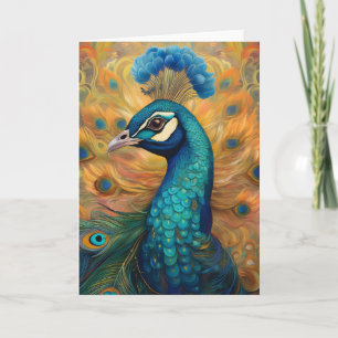 Peacock Art Card
