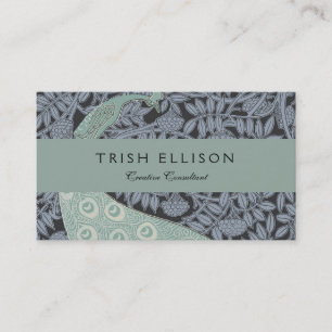 Peacock Art Nouveau Bird Classic Business Card