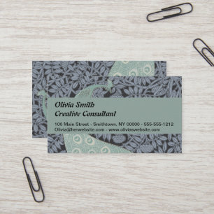 Peacock Art Nouveau Bird Classic Business Card