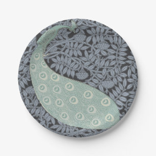 Peacock Art Nouveau Bird Classic Paper Plate