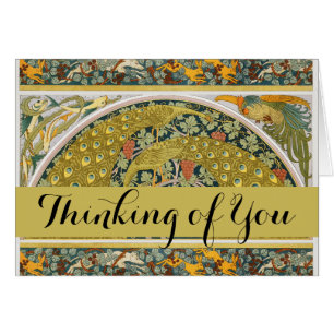 Peacock Art Nouveau Style rond design complexe