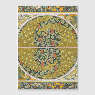 Peacock Art Nouveau Style round intricate design