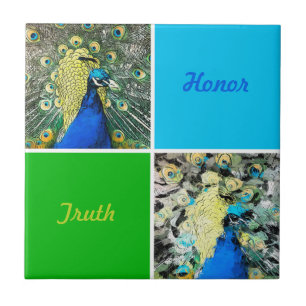 Peacock Art Tile
