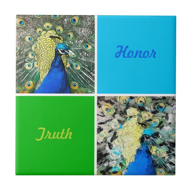 Peacock Art Tile (Front)