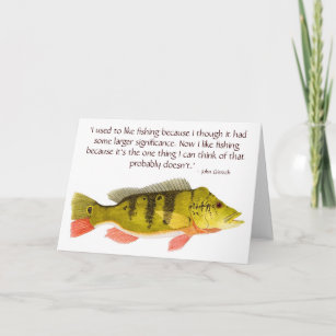 Peacock Bass card with quote on Fishing