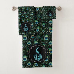 Peacock Bath Towel Set