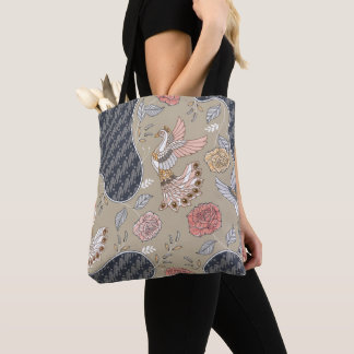 Peacock Batik Pattern Tote Bag
