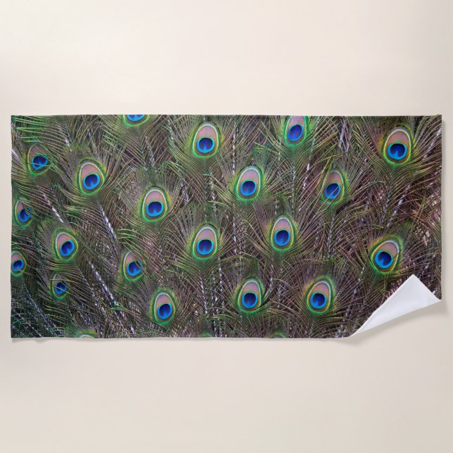 Peacock Beach Towel (Front)