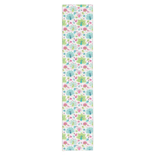 peacock bird and owl short table runner