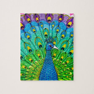 Peacock bird animation jigsaw puzzle