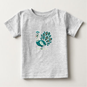 Peacock bird Baby Fine Jersey T-Shirt