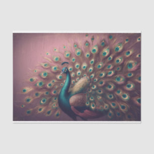 Peacock Bird Decoupage Tissue Paper