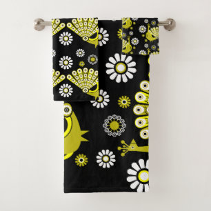 Peacock Bird Graphic Art Bath Towel Set