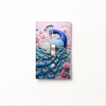Peacock Bird Light Switch Cover