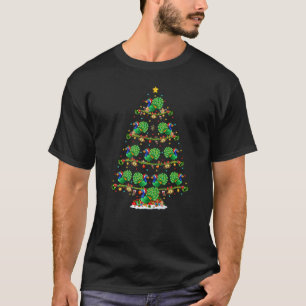 Peacock Bird  Lights Xmas Santa Peacock Christmas  T-Shirt