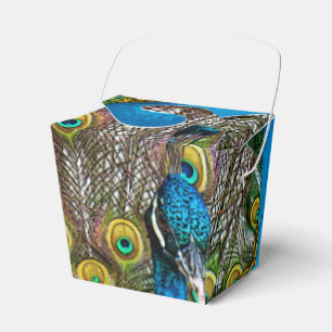 Peacock Bird on Display Favor Box