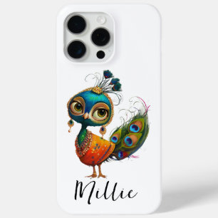 Peacock Bird Whimsical  iPhone 15 Pro Max Case