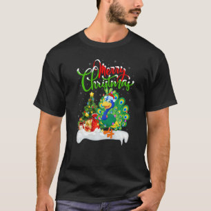 Peacock Bird  Xmas Decorations Santa Peacock Chris T-Shirt