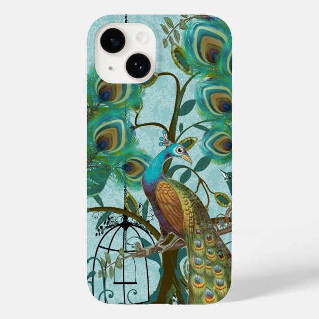 Peacock Birdcage Damask iPhone X Coque (Verso)