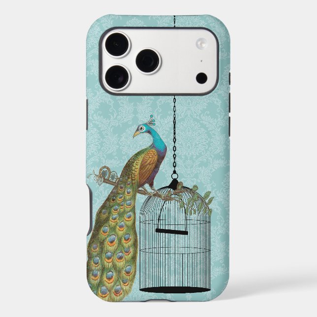 Peacock Birdcage Damask iTouch Case (Back)