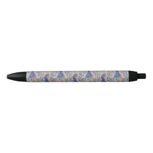 Peacock Blue Black Ink Pen
